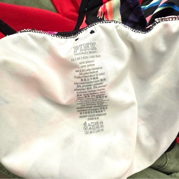 Pink by Victoria Secret Cut Out One Piece Tropical Floral Swimsuit XS - Picture 6 of 6